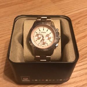 Rose Gold Fossil Watch